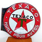 Zeldzaam emaille reclamebord Texaco ca 1930-40, Verzamelen, Ophalen of Verzenden, Zo goed als nieuw, Reclamebord