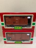 LGB Echelle G : 2 wagons fourgons, état neuf en boite., Ophalen of Verzenden, LGB
