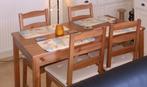 Tafel JOKKMOKK IKEA + 4 stoelen + 4 kussens, 50 tot 100 cm, 100 tot 150 cm, Grenenhout, Gebruikt