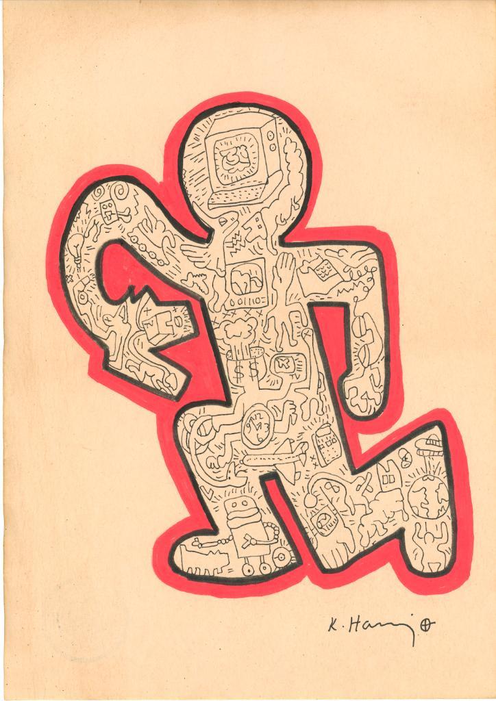 Keith Haring Artwork, Antiquités & Art, Art | Peinture | Moderne, Enlèvement ou Envoi