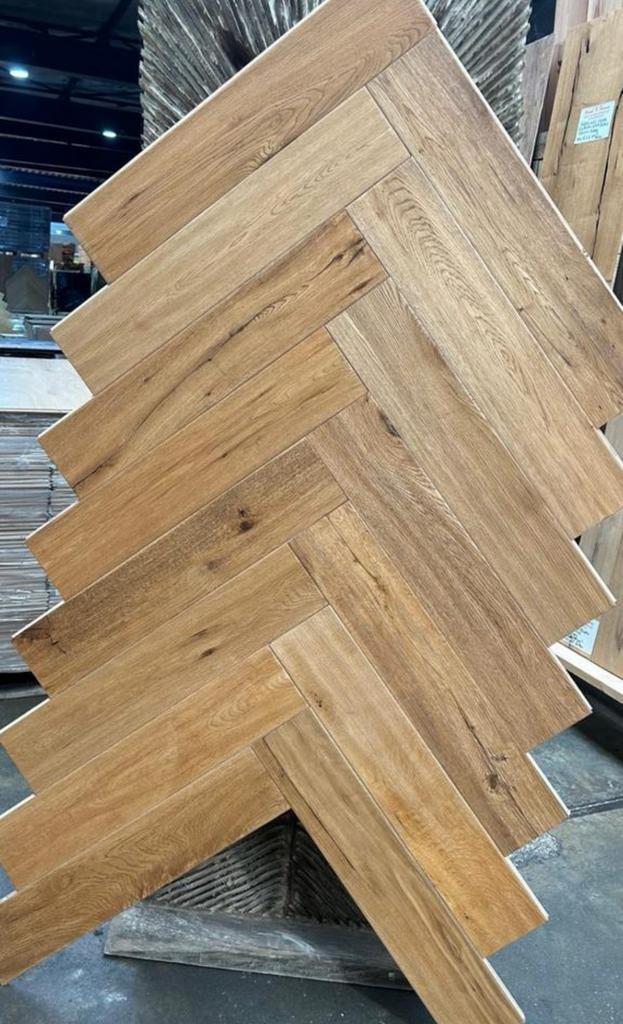 Eiken visgraat vloer XXL kant en klaar geolied topkwaliteit, Tuin en Terras, Bloempotten, Nieuw, Overige materialen, Overige vormen