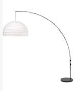 set van twee booglampen - metalen voet - papieren lampion, Ophalen, Strak modern, Zo goed als nieuw, 150 tot 200 cm