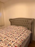 Tweepersoonsbed met opbergruimte inclusief matras, Huis en Inrichting, Slaapkamer | Bedden, Ophalen, Grijs