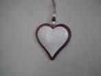 Décoration de Noël: Coeur en bois & métal avec perles   N27, Divers, Comme neuf, Envoi