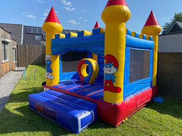 Springkasteel Smurf ACTIE!!! 60 euro  beschikbaar voor biedingen