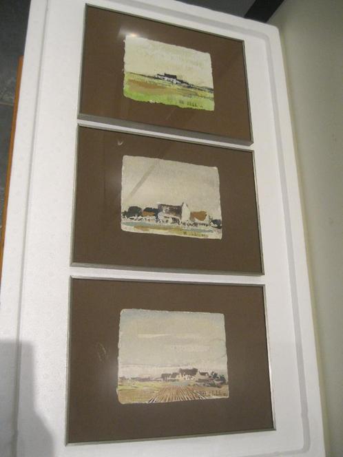 Set aquarellen Jean de Bolle, Antiek en Kunst, Kunst | Schilderijen | Klassiek, Ophalen of Verzenden