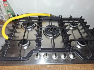 Gasvuur 5- pits Zanussi, Elektronische apparatuur, Kookplaten, Ophalen, Gebruikt, Inbouw, Gas