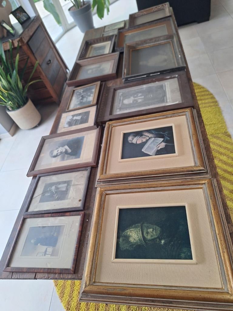 Ruim lot antieke kaders, Ophalen of Verzenden