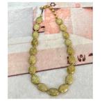 Collier de perles en verre vert en marbre écossais noué 1960, Enlèvement ou Envoi, Collier, Avec pierre précieuse