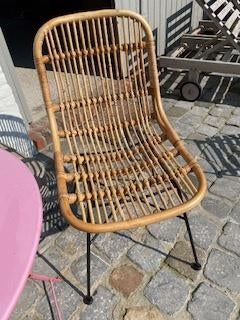 Rotan stoel naturel, Huis en Inrichting, Stoelen, Ophalen, Overige kleuren, Zo goed als nieuw, Metaal