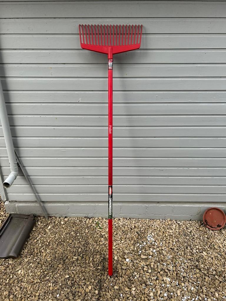 Polet blad/grashark met fiber steel (Zemst), Tuin en Terras, Hand-tuingereedschap, Zo goed als nieuw, Hark, Ophalen