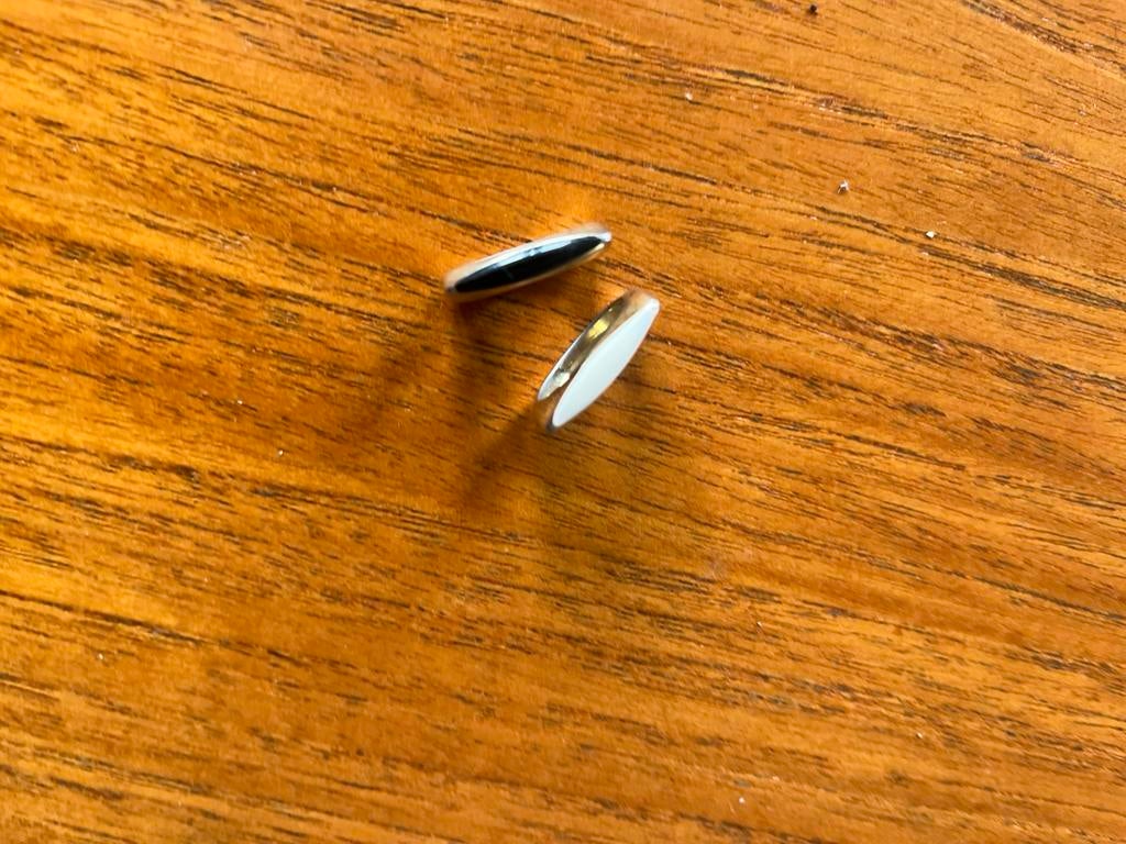 Twee ringen, Bijoux, Sacs & Beauté, Bagues, Enlèvement ou Envoi, Comme neuf, Blanc