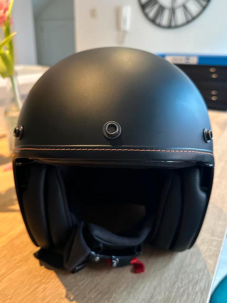 Motorhelm - Belfast EVO-78-100-10 Black Matt, Fietsen en Brommers, Brommerhelmen, Zo goed als nieuw, Ophalen