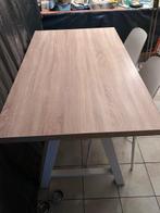 Hoge keukentafel met 4 barstoelen wit / eik naturel, Enlèvement, Utilisé