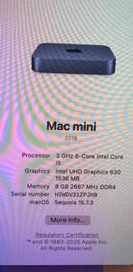 Mac mini 2018 Intel core I5, Computers en Software, 256 GB, Refurbished, Ophalen of Verzenden, Mac Mini