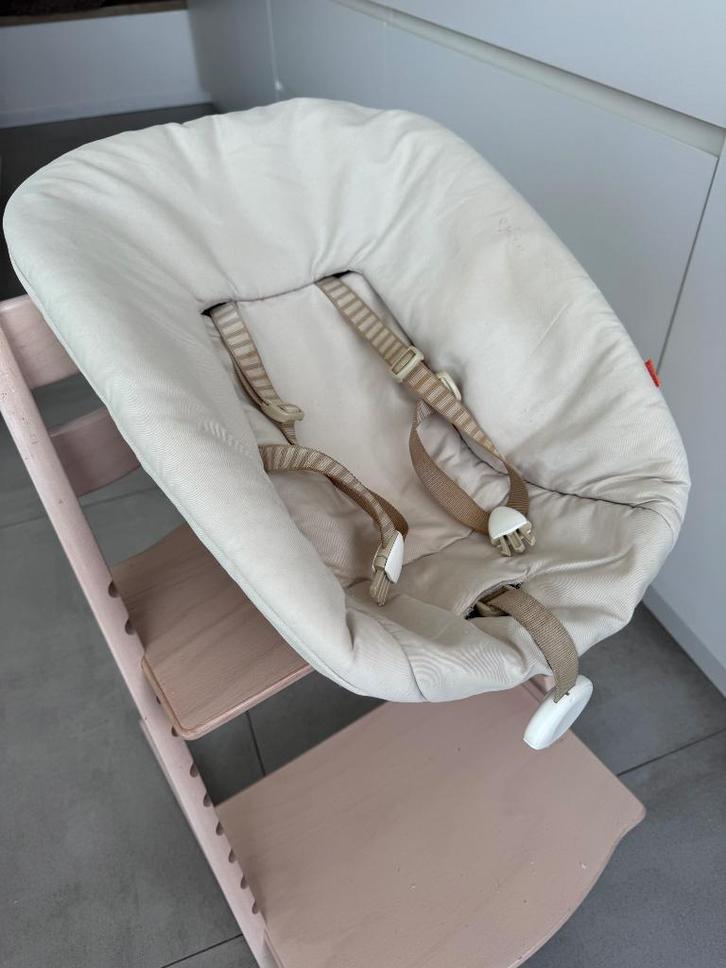 Newborn set stokke tripp trapp, Kinderen en Baby's, Kinderstoelen, Gebruikt, Meegroeistoel, Stoelverkleiner, Ophalen
