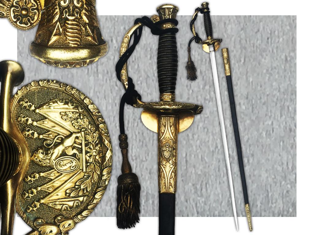 🚨ABL : Rare Épée de général Belge Leopold II Original, Collections, Enlèvement ou Envoi, Armée de terre, Épée ou sabre