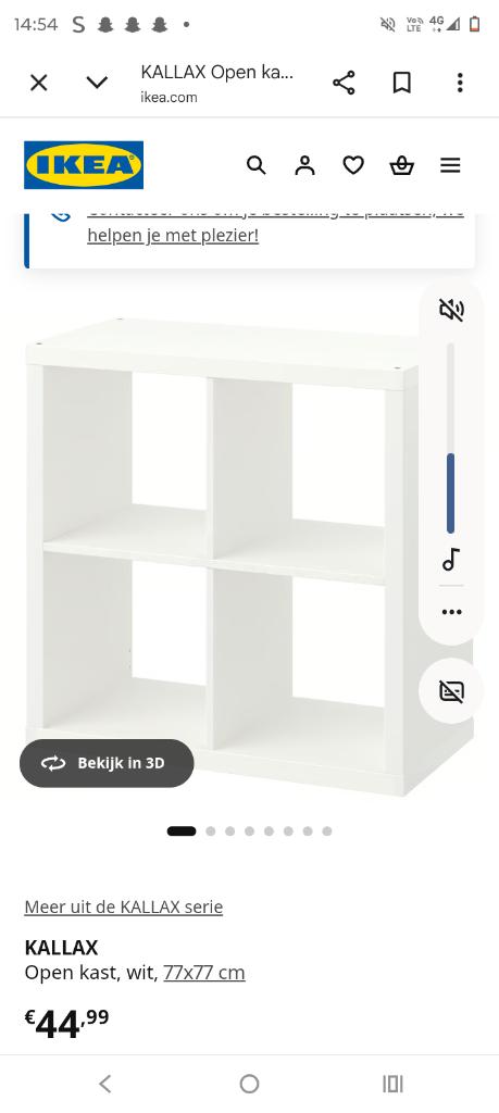 Kallax kast met bakken, Ophalen, Zo goed als nieuw