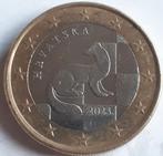 KROATIË: 1 EURO 2023 HERMELIJN UNC, Ophalen of Verzenden, Overige landen, 1 euro, Losse munt