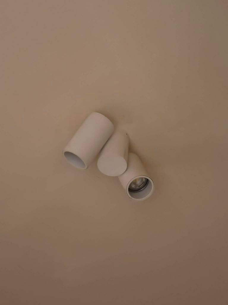 Dubbele spot te koop, Ophalen, Metaal of Aluminium, Zo goed als nieuw, Led