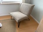 Lounge fauteuil beige, Ophalen, Gebruikt, 75 tot 100 cm, Metaal