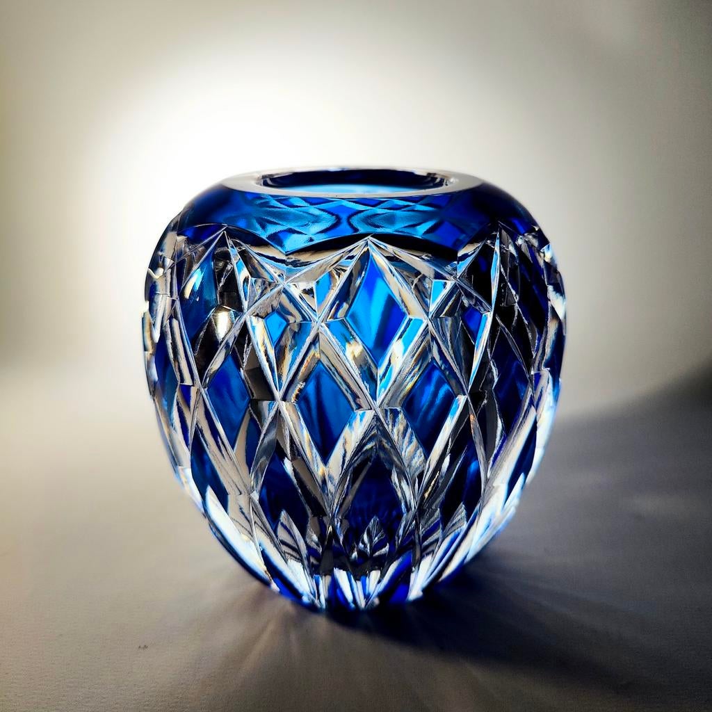 Val Saint Lambert - VSL - vase en PU signé, Antiquités & Art, Enlèvement ou Envoi