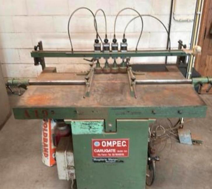 meerkops boormachine OMPEC –professionele schrijnwerkmachine, Bricolage & Construction, Tours, Comme neuf, Enlèvement