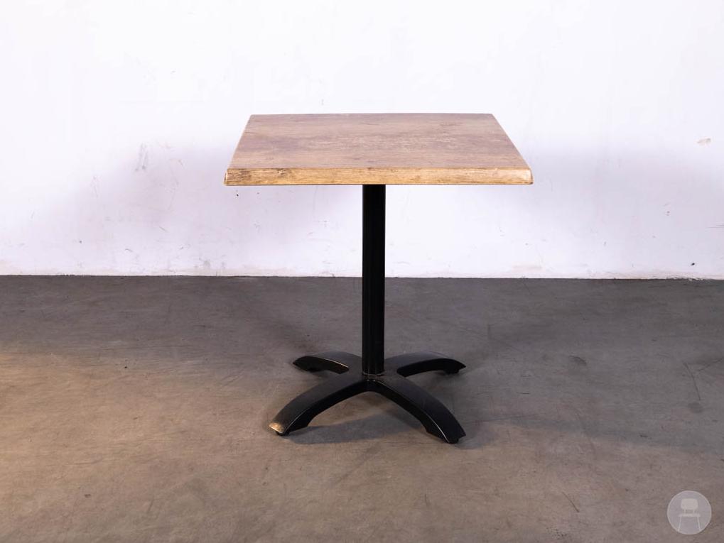 Terrastafel houtlook lichtbruin 70x70cm (10 stuks), Enlèvement ou Envoi, Utilisé, Carré, Bois