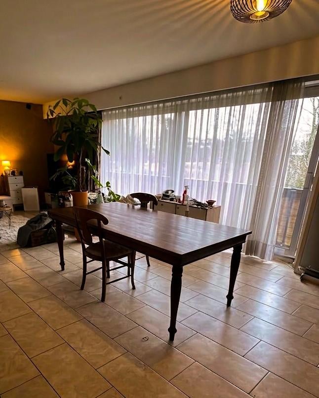 Kersenhouten tafel massief vintage, Ophalen, Gebruikt, 100 tot 150 cm, Robuust, antiek