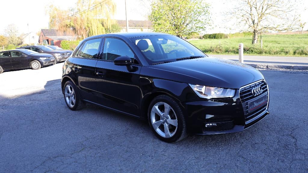 Audi A1 1,0TFSI 2017 GPS-Leder-Airco-PDC-Alu velgen-..., Auto's, A1, Zwart, Leder, Bedrijf