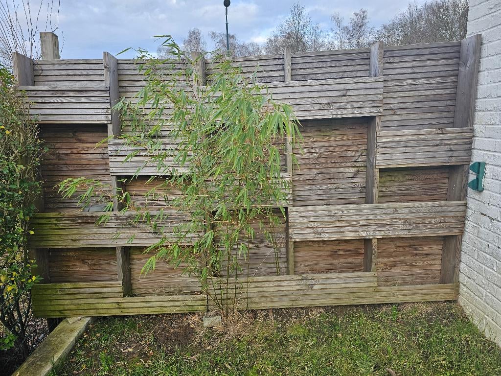 Palissade en bois à donner, Ophalen, Minder dan 3 meter, Hout, 1 tot 2 meter