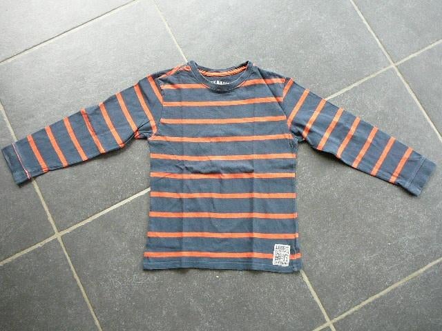 blauw met oranje longsleeve, Enfants & Bébés, Vêtements enfant | Taille 122, Utilisé, Garçon, Chemise ou À manches longues, Enlèvement ou Envoi