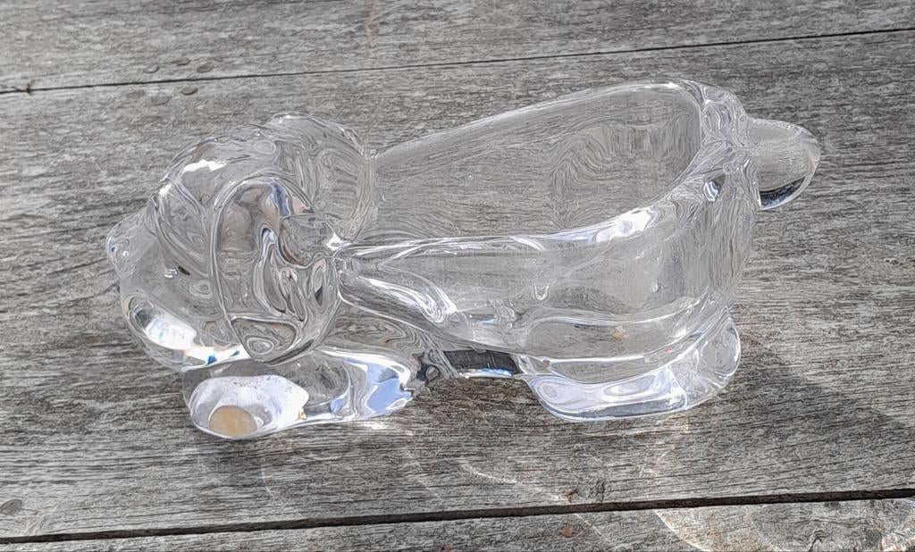 Prachtige kristallen schaaltje hond., Ophalen of Verzenden