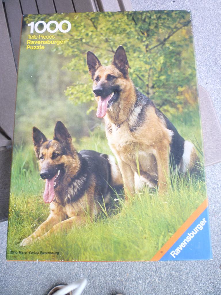 3. Puzzle 1000 pièces – Berger Allemand – Ravensburger, Hobby en Vrije tijd, Denksport en Puzzels, Gebruikt, Legpuzzel, 500 t/m 1500 stukjes