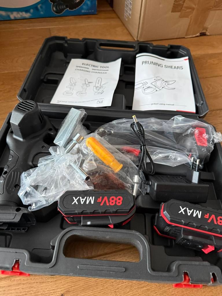 Sécateur électrique et mini-tronçonneuse, ensemble double, Jardin & Terrasse, Sécateurs, Neuf, Enlèvement ou Envoi