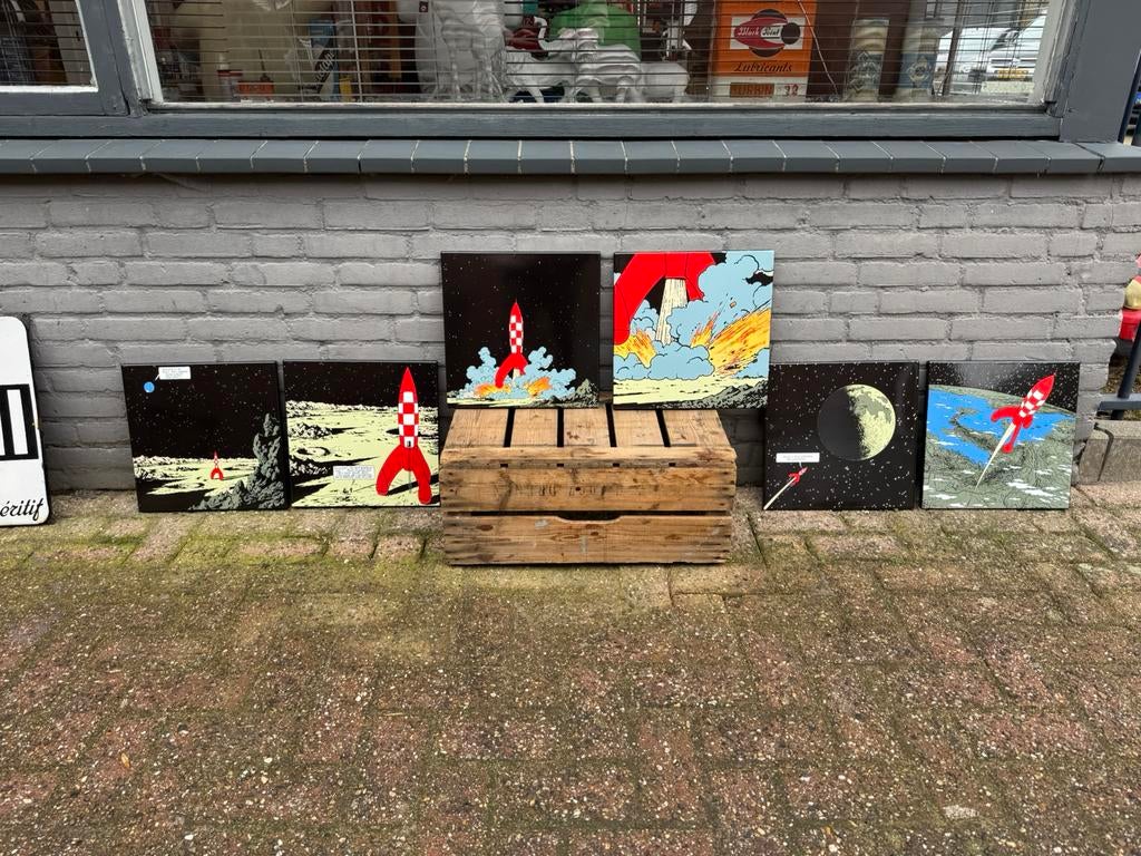 Décoration d'enseignes publicitaires en émail Tintin, Collections, Enlèvement ou Envoi, Tintin, Comme neuf, Image, Affiche ou Autocollant