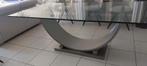 Table en verre, 150 à 200 cm, Cinq personnes ou plus, Verre, Comme neuf