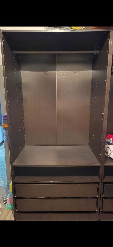 Armoires gratuites, 100 à 150 cm, Enlèvement, 200 cm ou plus, Bruin hout