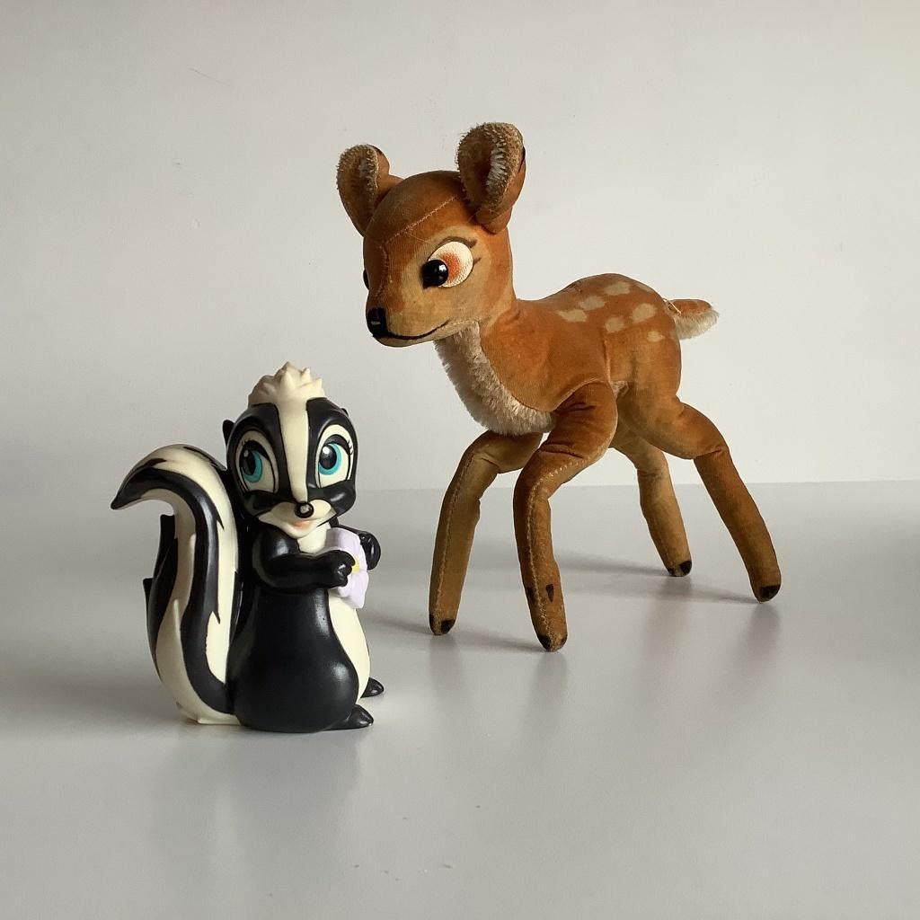 Mooie vintage Disney pieper Bloem uit het verhaal van Bambi, Ophalen of Verzenden, Bambi of Dumbo, Zo goed als nieuw, Beeldje of Figuurtje