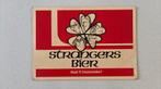 Zeldzaam Strangers bier reclamebord, Verzamelen, Ophalen, Gebruikt, Reclamebord, Plaat of Schild