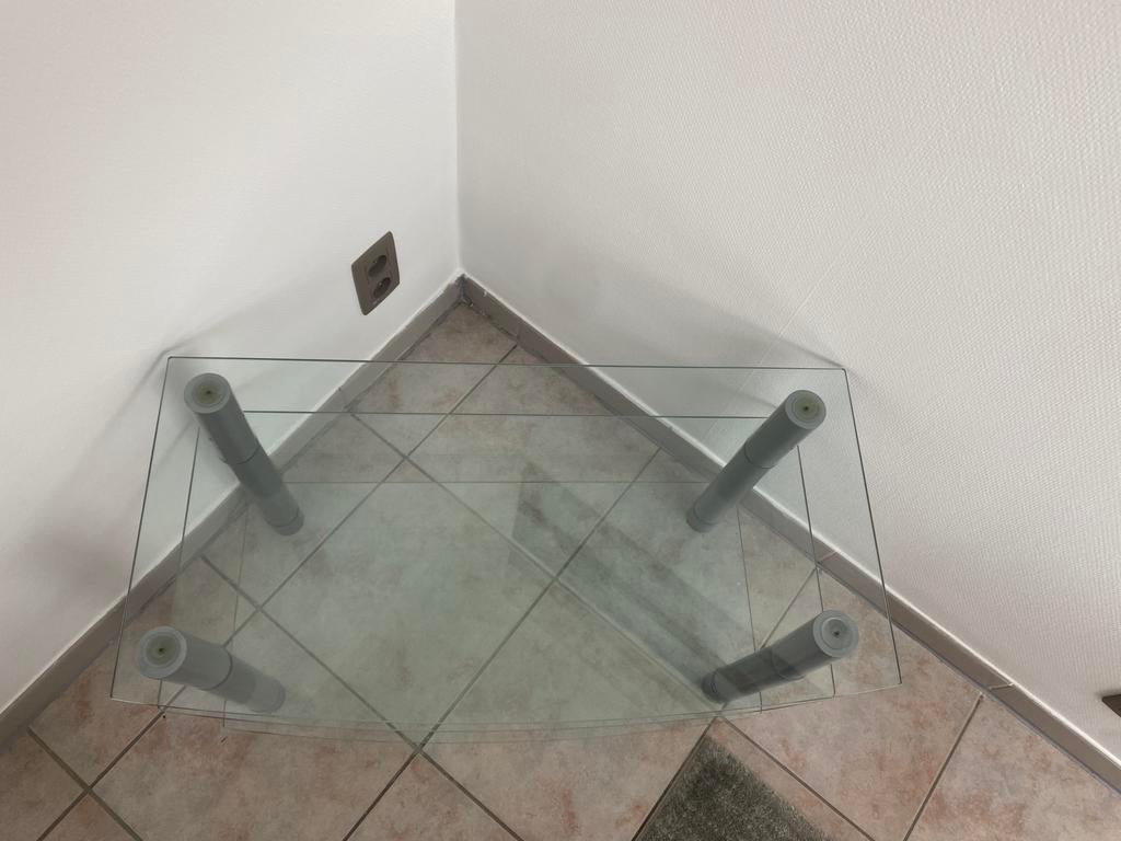 Table en verre, Maison & Meubles, Enlèvement ou Envoi, Utilisé, Rectangulaire, Verre