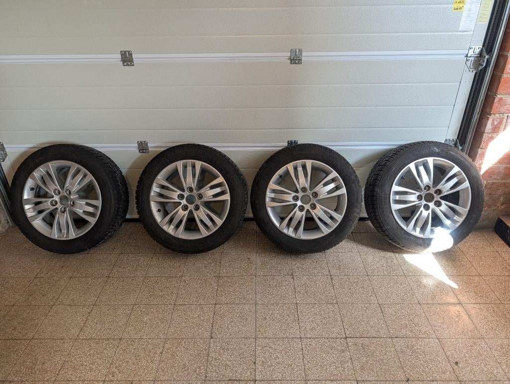 Winterbanden op alu velg - 205/55/R16, Ophalen, Gebruikt, 16 inch, Band(en)