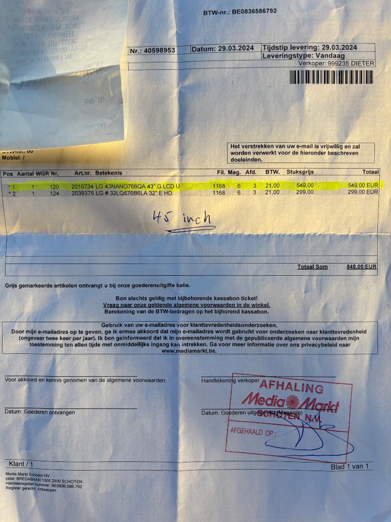 LG smart tv, Ophalen, LCD, Zo goed als nieuw, LG