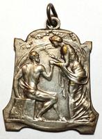 medaille verzilverd brons 1914 liefdadigheid, Postzegels en Munten, Penningen en Medailles, Ophalen of Verzenden, Overige materialen