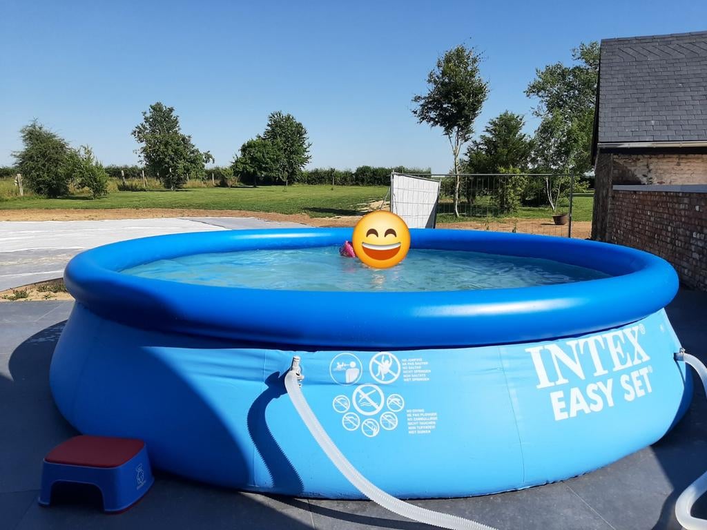 Zwembad Intex 3,96 m + afdekking + filters + accessoires, Ophalen