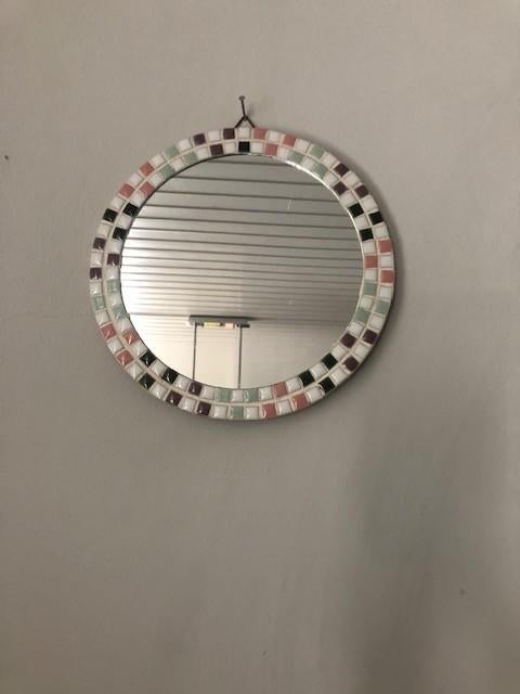 VINTAGE SPIEGEL, Ophalen, Rond, Minder dan 50 cm, Minder dan 100 cm