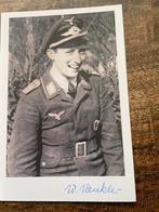 Gesigneerde foto Duitse Veteraan, Verzamelen, Militaria | Tweede Wereldoorlog, Ophalen of Verzenden, Luchtmacht, Foto of Poster