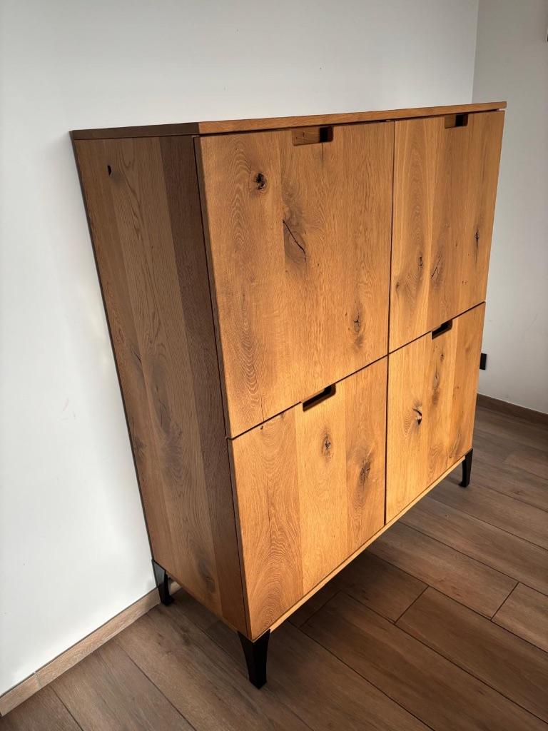 Barkast - massief eik, Enlèvement, Comme neuf, Chêne, Avec tablette(s)