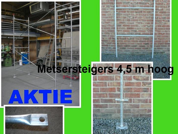 NIEUWE steigers 4,5 m hoog x 2,50 tot 11,40 m lang x 1,25m B, Doe-het-zelf en Bouw, Steigers, Nieuw, Gevelsteiger, 2 tot 5 meter