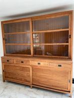 Teak vitrinekast 2m40, Huis en Inrichting, Kasten | Vitrinekasten, Ophalen of Verzenden, Zo goed als nieuw, Teakhout